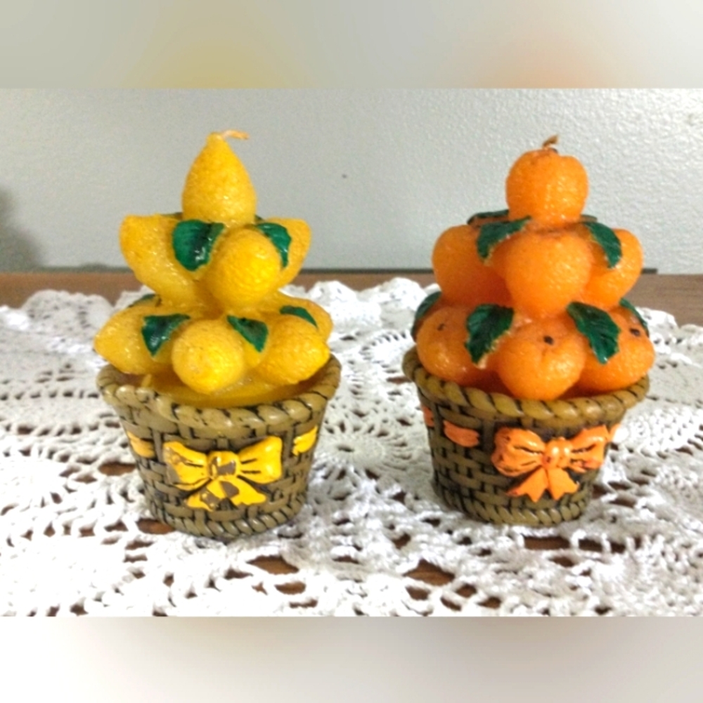 Mid Century (NOS) Jasco "Fruit Basket Candle" - Hong Kong